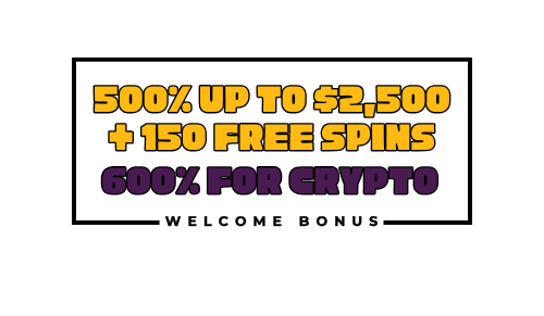 A banner in black, yellow, and purple showing the welcome bonus