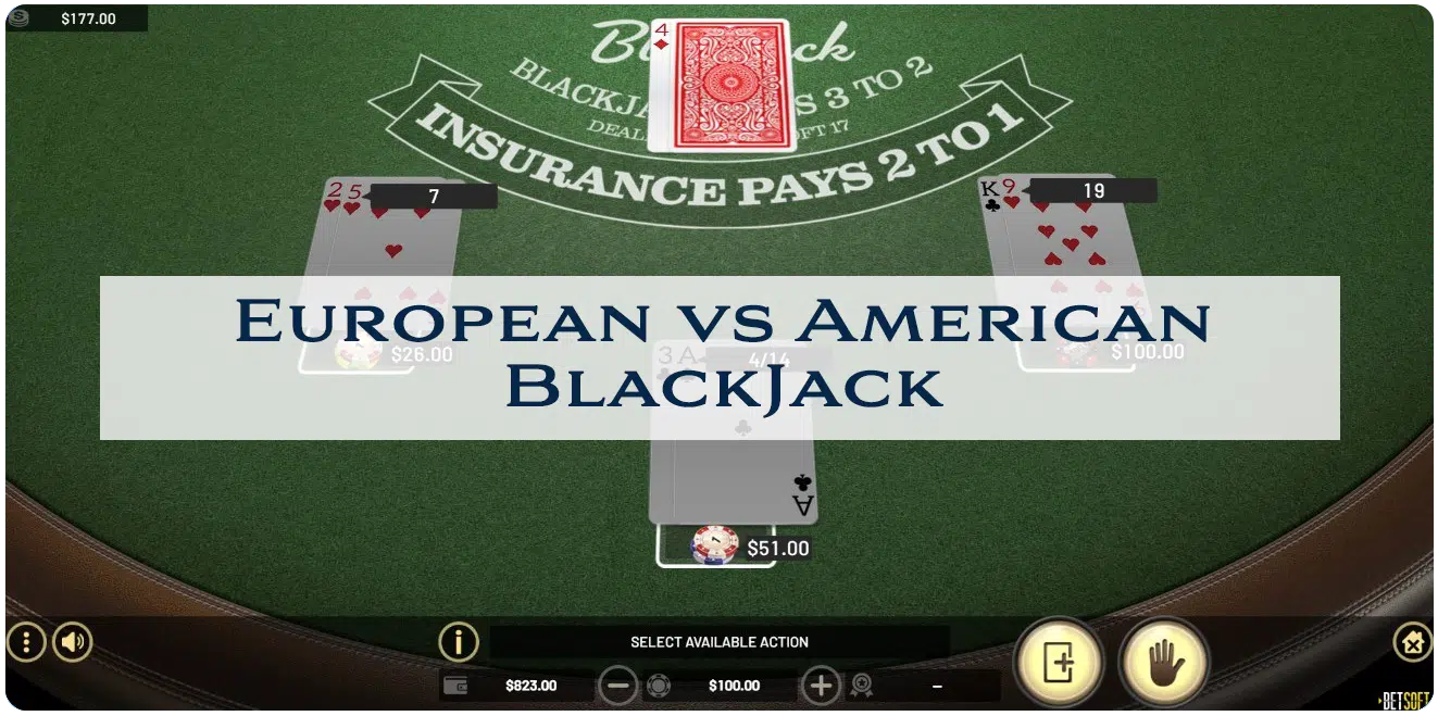 Image of a blackjack table in an online casino