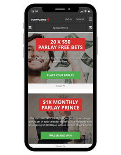 Everygame sports betting on mobile image