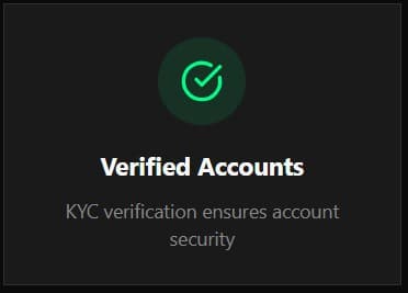 A black banner with an icon for account verification