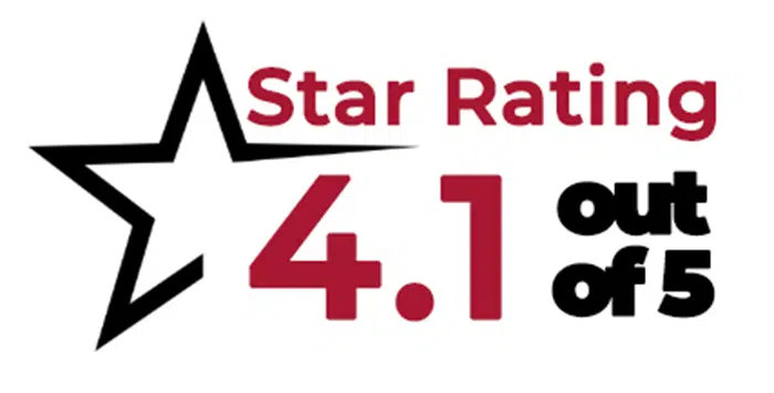 A banner with a star rating showing that NitroBetting got 4.1 stars
