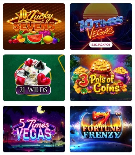An image of the slot games in Slots LV casino