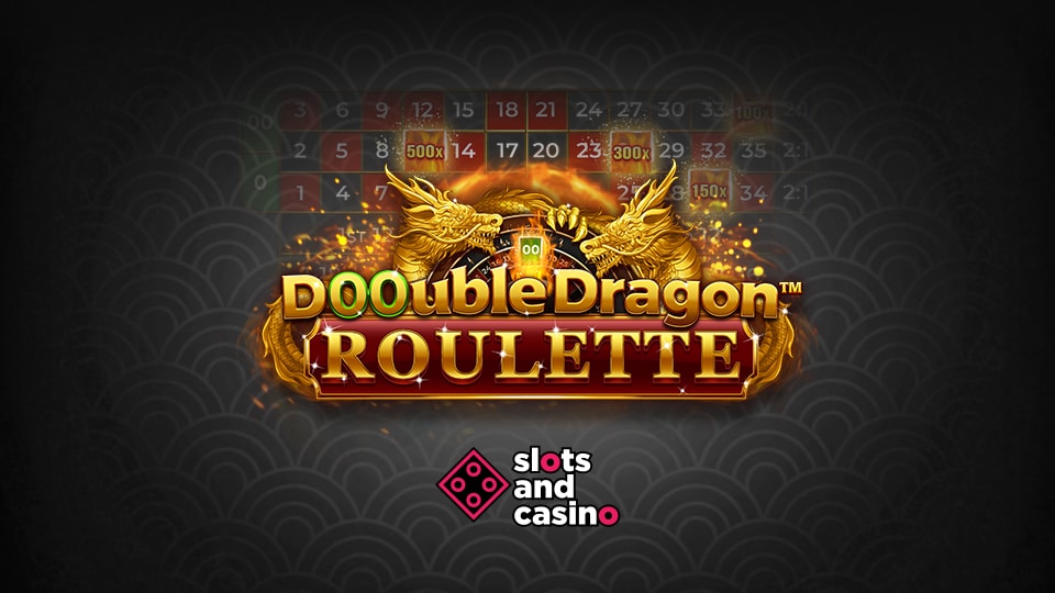 A banner of Double Dragon Roulette table game from the SlotsandVegas online casino website