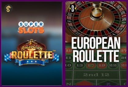 A banner from the Super Slots Casino gaming selection representing the Roulette games