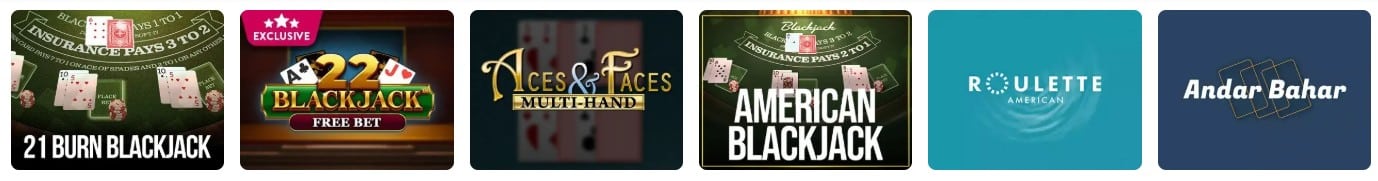 An image of the table games in Slots LV casino