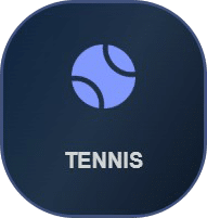 Dark banner with tennis icon