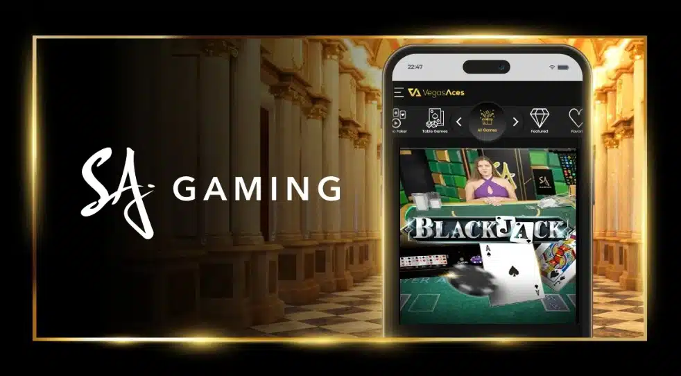 Image of a female casino dealer and the inscription Blackjack