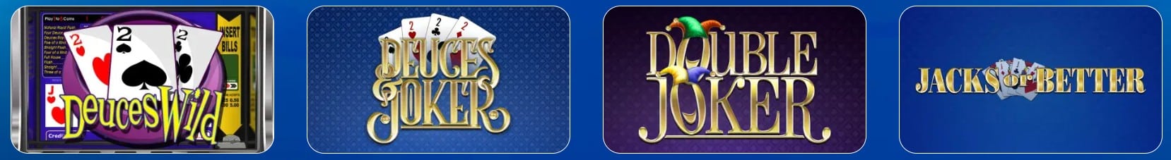 Banner of the video pocker games in Las Atlantis casino