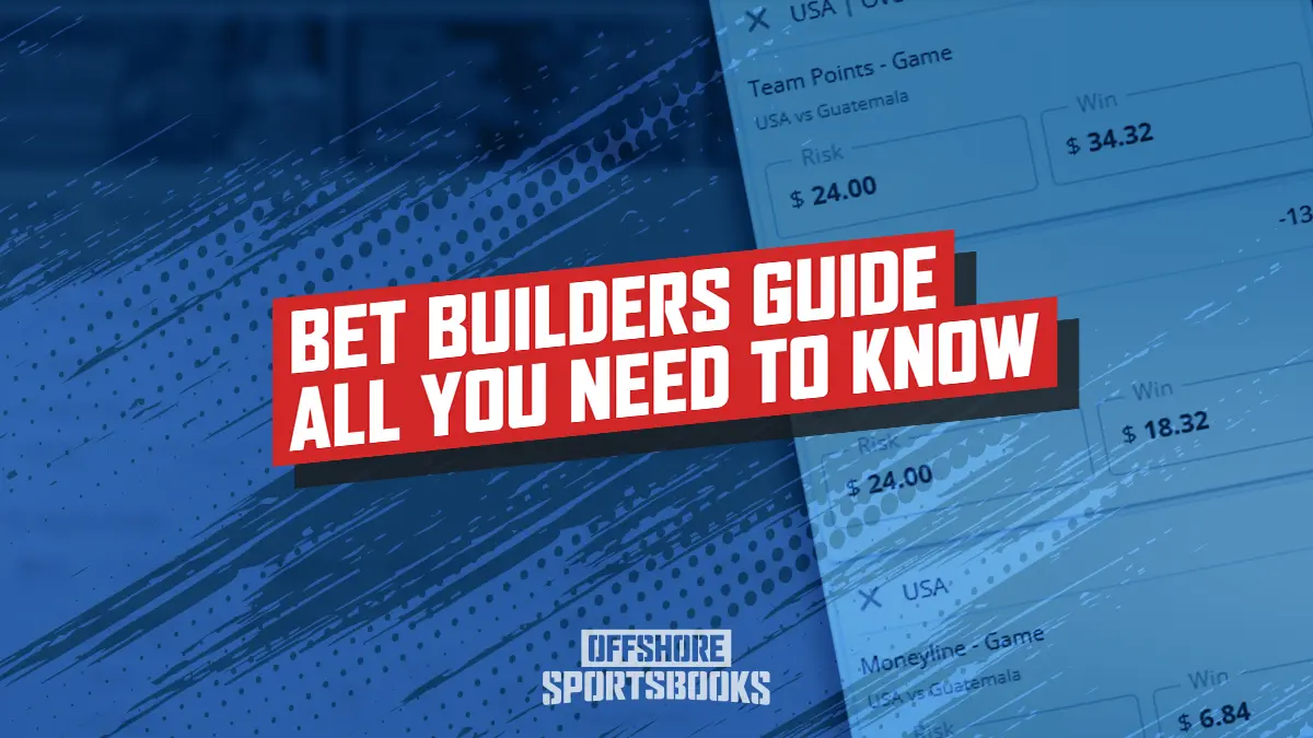 Image of Bet Builders guide showing a online betting slip on the right side of the screen.