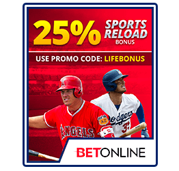 BetOnline 25% Lifetime Bonus