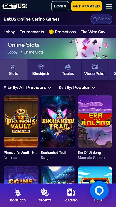 betus casino review slots
