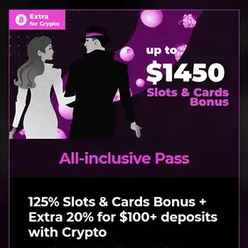 Image of El Royale Casino current All-Inclusive bonus showing the terms and conditions of the bonus and reward.