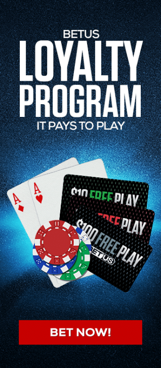 Blue banner with playing cards, bonus cards, and tokens showing loyalty program opportunities