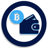 Image of Bitcoin wallet showing Bitcoin coin on the top left with a wallet on the right side of the image.