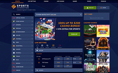 sportsinteraction screenshot sportsinteraction screenshot