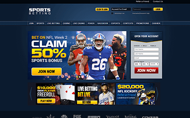 SportsBetting.ag Welcome Screen SportsBetting.ag Welcome Screen