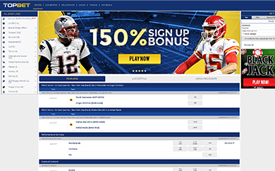 TopBet Welcome Screen TopBet Welcome Screen